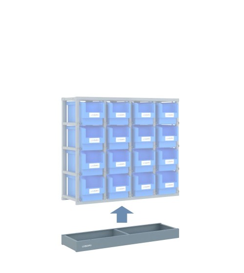 ZOCCOLO PER SCAFFALI MONOBLOCCO a 16 contenitori