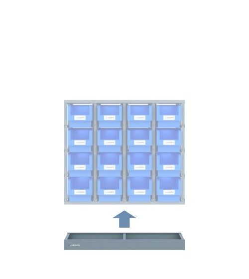 ZOCCOLO PER SCAFFALI MONOBLOCCO a 16 contenitori