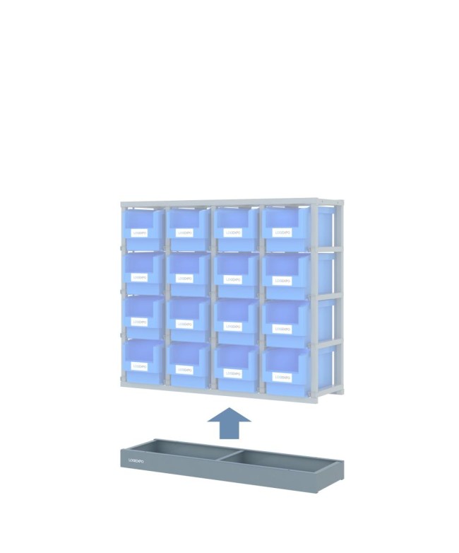 ZOCCOLO PER SCAFFALI MONOBLOCCO a 16 contenitori