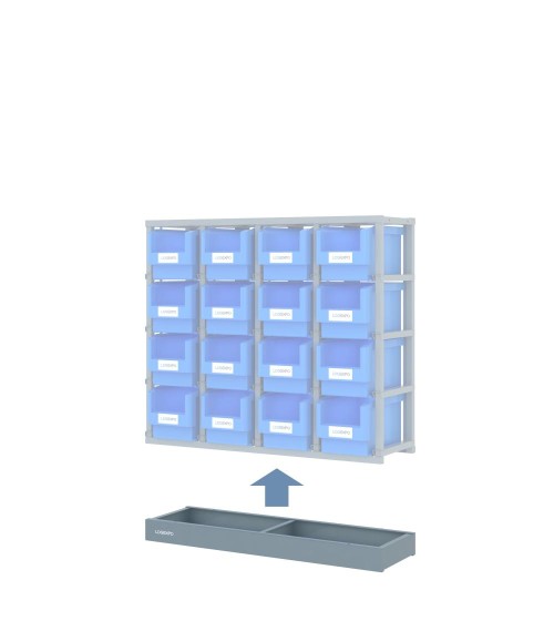 ZOCCOLO PER SCAFFALI MONOBLOCCO a 16 contenitori