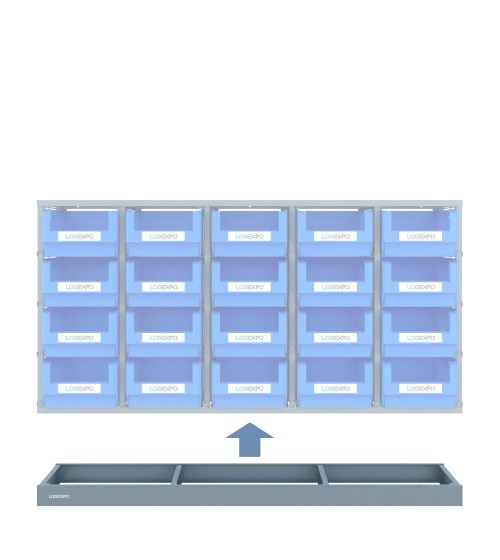 ZOCCOLO PER SCAFFALI MONOBLOCCO a 20 contenitori