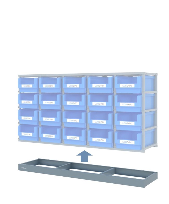 ZOCCOLO PER SCAFFALI MONOBLOCCO a 20 contenitori