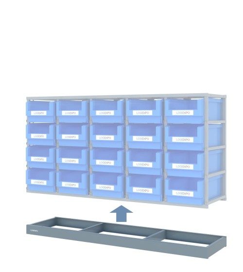 ZOCCOLO PER SCAFFALI MONOBLOCCO a 20 contenitori