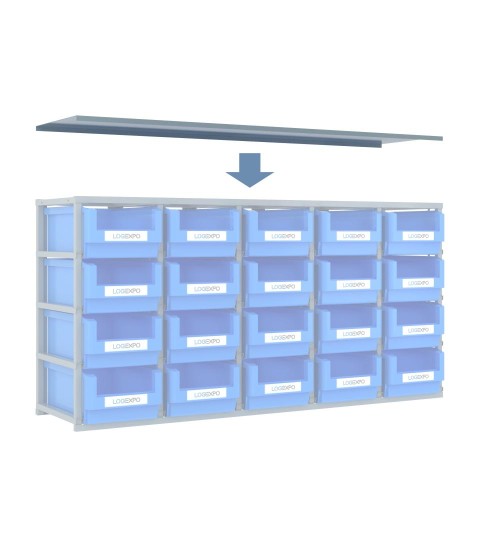 COPERCHIO PARA POLVERE per scaffali monoblocco a 20 contenitori