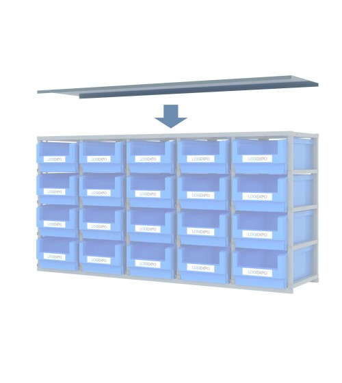 COPERCHIO PARA POLVERE per scaffali monoblocco a 20 contenitori