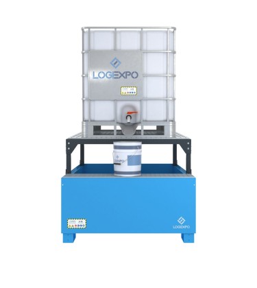 VASCA DI RACCOLTA PER CISTERNETTA IBC con supporto inclinato 2