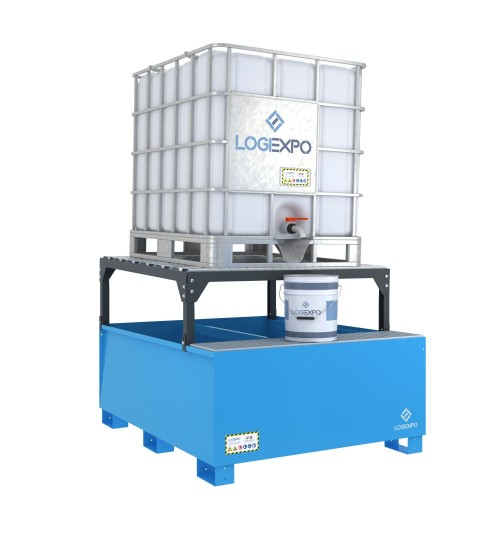 VASCA DI RACCOLTA PER CISTERNETTA IBC con supporto inclinato