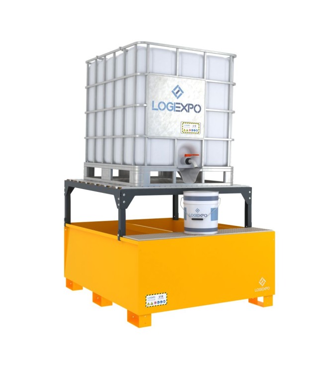 VASCA DI RACCOLTA PER CISTERNETTA IBC con supporto inclinato