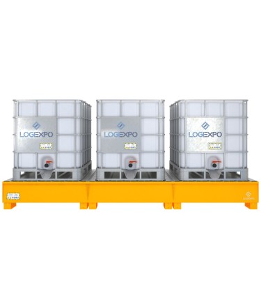 VASCA DI CONTENIMENTO MODULARE per 3 Cisternette IBC da 1000 litri 2