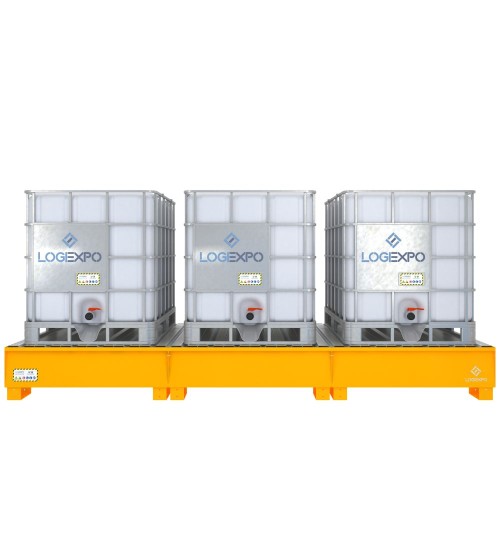 VASCA DI CONTENIMENTO MODULARE per 3 Cisternette IBC da 1000 litri