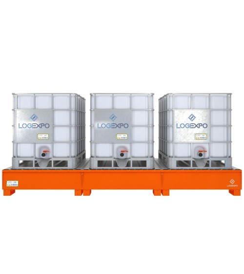 VASCA DI CONTENIMENTO MODULARE per 3 Cisternette IBC da 1000 litri