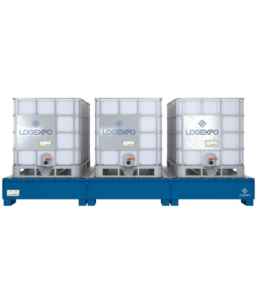 VASCA DI CONTENIMENTO MODULARE per 3 Cisternette IBC da 1000 litri