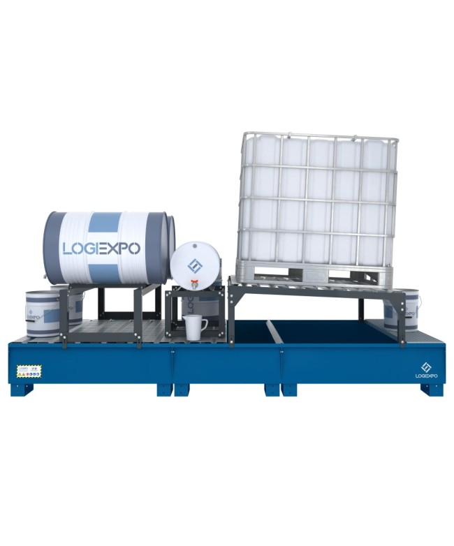 VASCA CON SUPPORTI per Cisternetta 1000 litri e Fusti da 60 e 200 litri