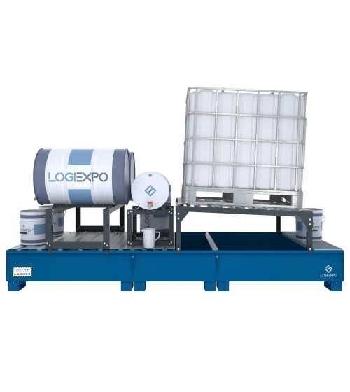 VASCA CON SUPPORTI per Cisternetta 1000 litri e Fusti da 60 e 200 litri