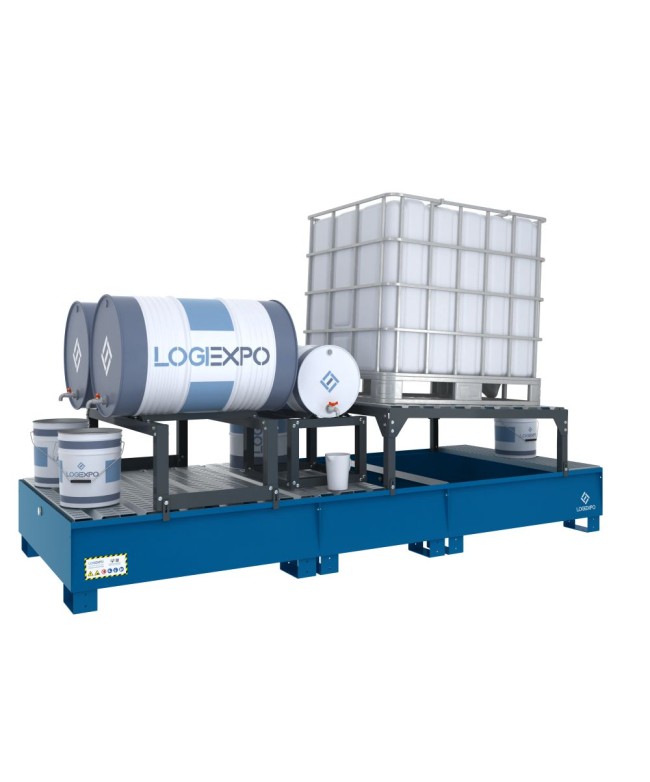 VASCA CON SUPPORTI per Cisternetta 1000 litri e Fusti da 60 e 200 litri