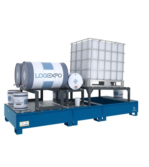 VASCA CON SUPPORTI per Cisternetta 1000 litri e Fusti da 60 e 200 litri