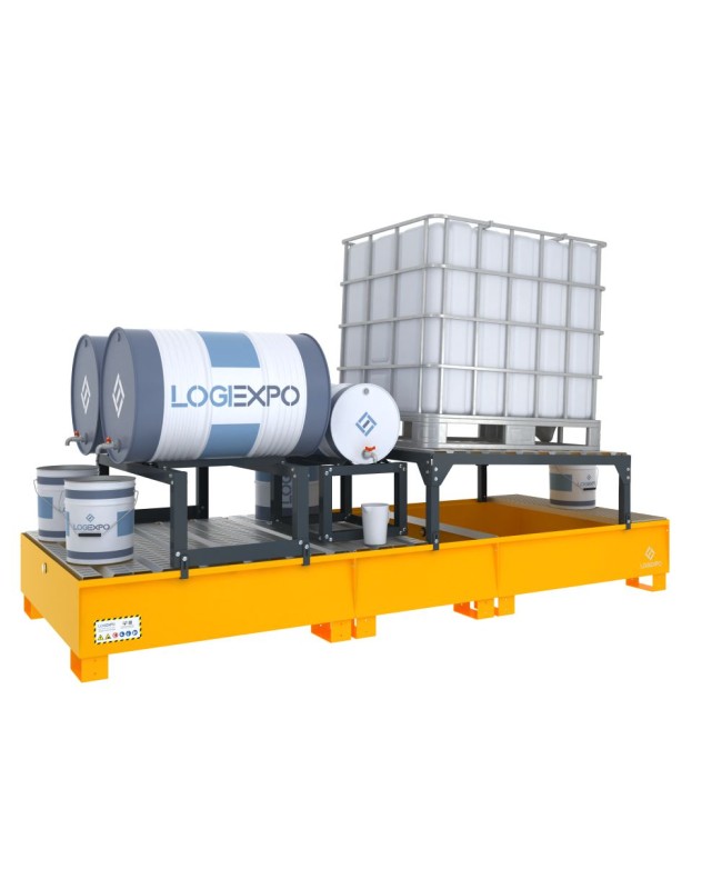 VASCA CON SUPPORTI per Cisternetta 1000 litri e Fusti da 60 e 200 litri