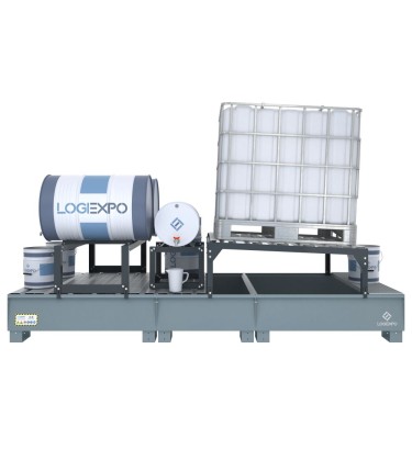 VASCA CON SUPPORTI per Cisternetta 1000 litri e Fusti da 60 e 200 litri 2