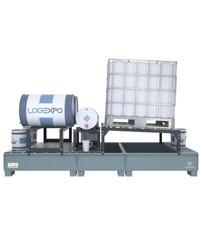 VASCA CON SUPPORTI per Cisternetta 1000 litri e Fusti da 60 e 200 litri