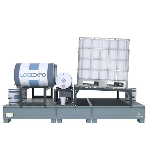 VASCA CON SUPPORTI per Cisternetta 1000 litri e Fusti da 60 e 200 litri