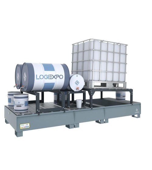 VASCA CON SUPPORTI per Cisternetta 1000 litri e Fusti da 60 e 200 litri