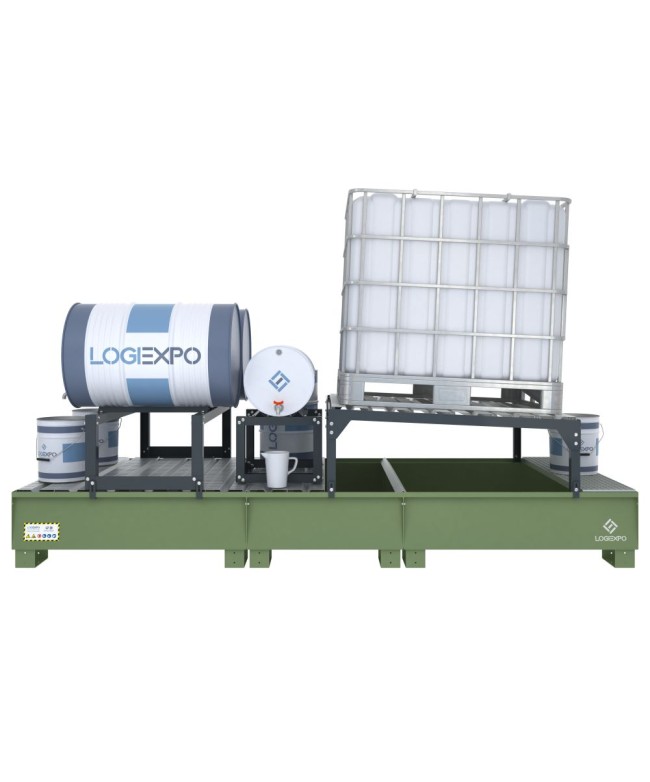 VASCA CON SUPPORTI per Cisternetta 1000 litri e Fusti da 60 e 200 litri