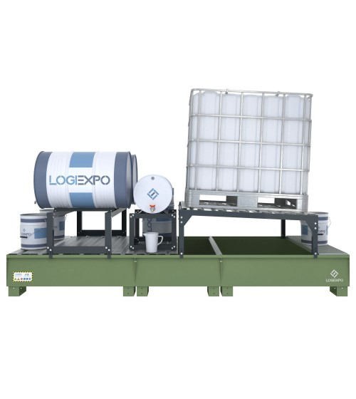 VASCA CON SUPPORTI per Cisternetta 1000 litri e Fusti da 60 e 200 litri