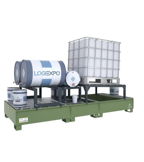 VASCA CON SUPPORTI per Cisternetta 1000 litri e Fusti da 60 e 200 litri