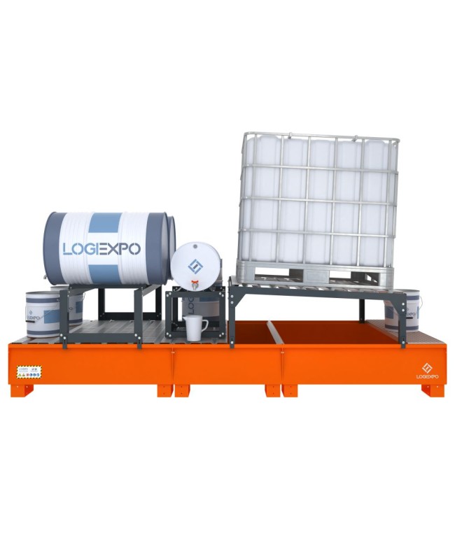 VASCA CON SUPPORTI per Cisternetta 1000 litri e Fusti da 60 e 200 litri