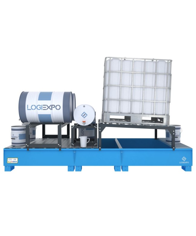 VASCA CON SUPPORTI per Cisternetta 1000 litri e Fusti da 60 e 200 litri