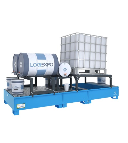 VASCA CON SUPPORTI per Cisternetta 1000 litri e Fusti da 60 e 200 litri