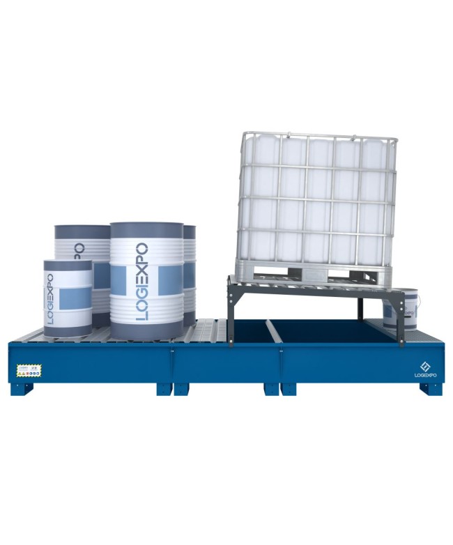 VASCA DI RACCOLTA per 1 Cisternetta IBC 1000 litri e 4 Fusti 200 litri