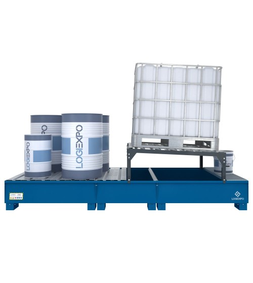 VASCA DI RACCOLTA per 1 Cisternetta IBC 1000 litri e 4 Fusti 200 litri