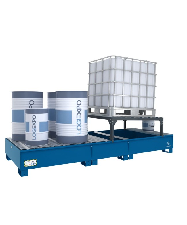 VASCA DI RACCOLTA per 1 Cisternetta IBC 1000 litri e 4 Fusti 200 litri