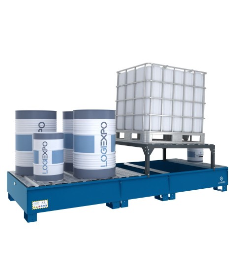 VASCA DI RACCOLTA per 1 Cisternetta IBC 1000 litri e 4 Fusti 200 litri