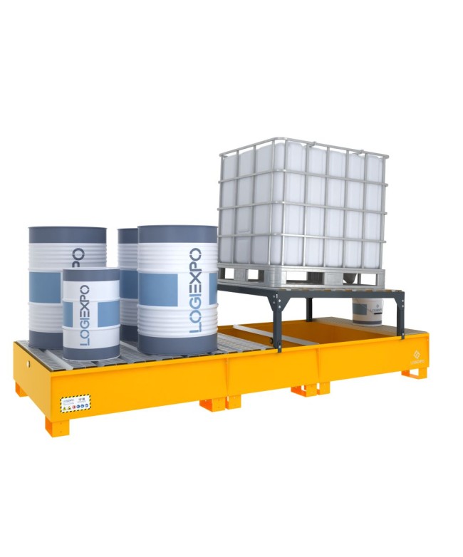 VASCA DI RACCOLTA per 1 Cisternetta IBC 1000 litri e 4 Fusti 200 litri