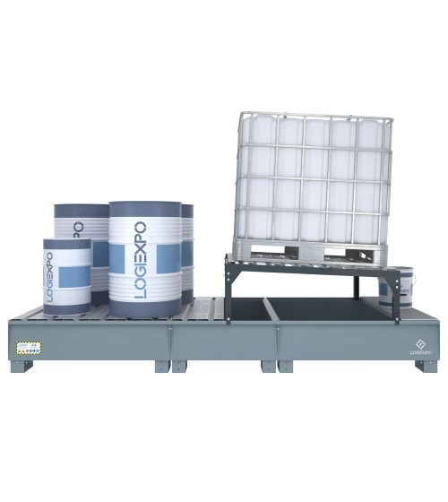 VASCA DI RACCOLTA per 1 Cisternetta IBC 1000 litri e 4 Fusti 200 litri