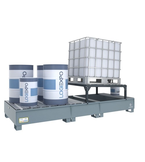 VASCA DI RACCOLTA per 1 Cisternetta IBC 1000 litri e 4 Fusti 200 litri