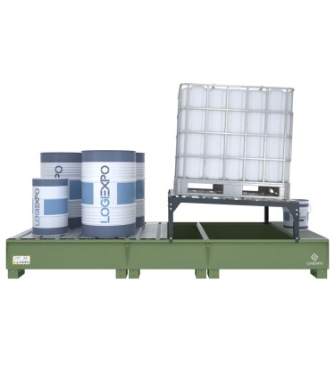 VASCA DI RACCOLTA per 1 Cisternetta IBC 1000 litri e 4 Fusti 200 litri 2