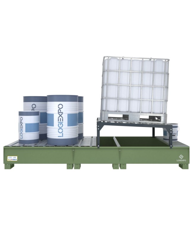 VASCA DI RACCOLTA per 1 Cisternetta IBC 1000 litri e 4 Fusti 200 litri