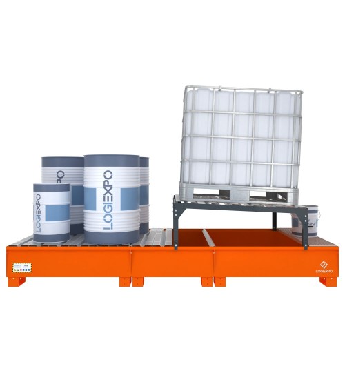 VASCA DI RACCOLTA per 1 Cisternetta IBC 1000 litri e 4 Fusti 200 litri