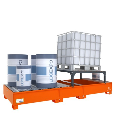 VASCA DI RACCOLTA per 1 Cisternetta IBC 1000 litri e 4 Fusti 200 litri