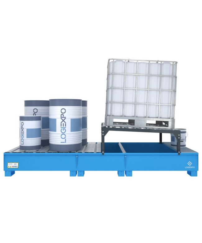 VASCA DI RACCOLTA per 1 Cisternetta IBC 1000 litri e 4 Fusti 200 litri