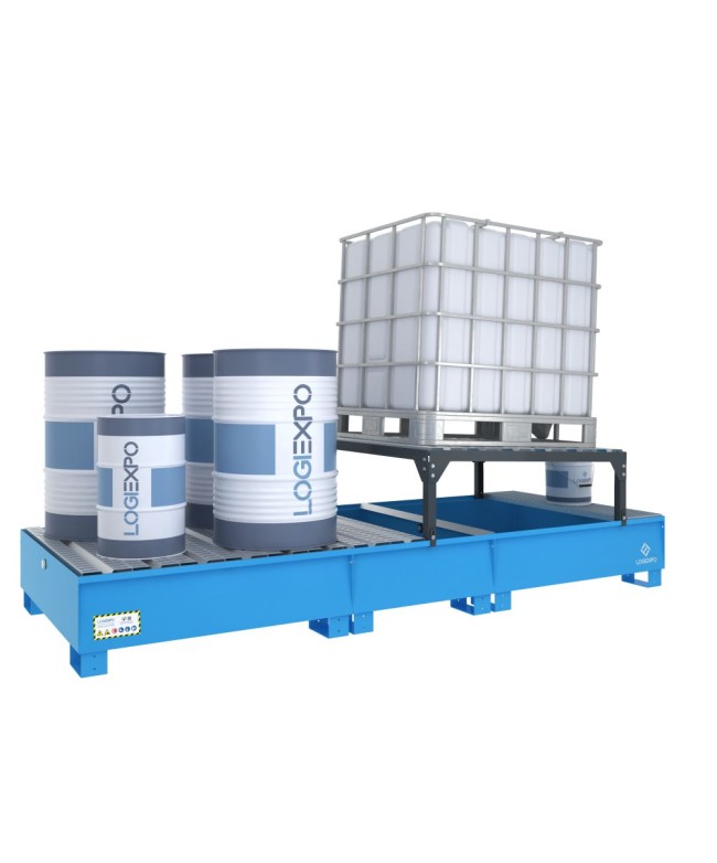 VASCA DI RACCOLTA per 1 Cisternetta IBC 1000 litri e 4 Fusti 200 litri