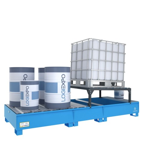 VASCA DI RACCOLTA per 1 Cisternetta IBC 1000 litri e 4 Fusti 200 litri