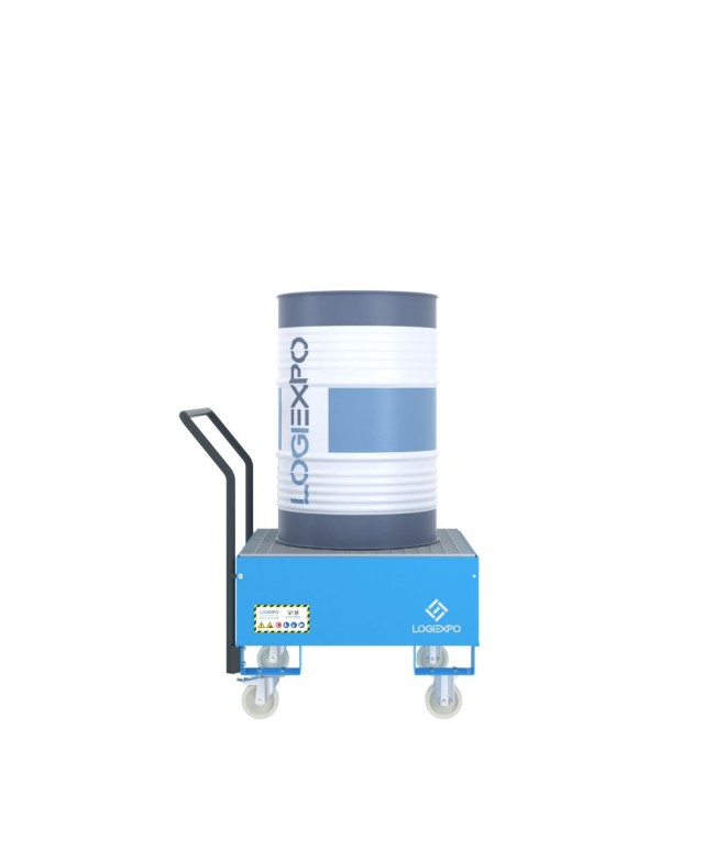 CARRELLO CON VASCA per 1 Fusto da 200 litri