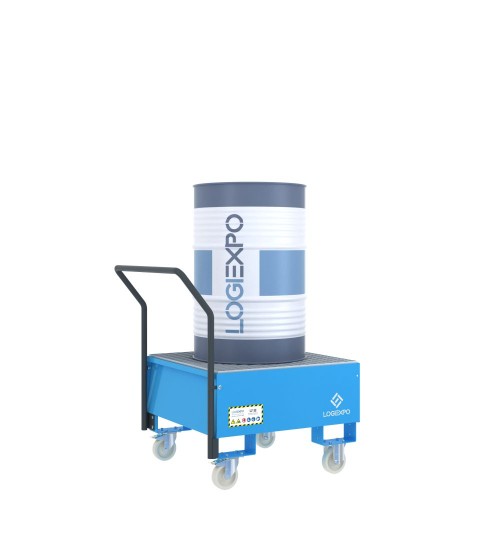 CARRELLO CON VASCA per 1 Fusto da 200 litri