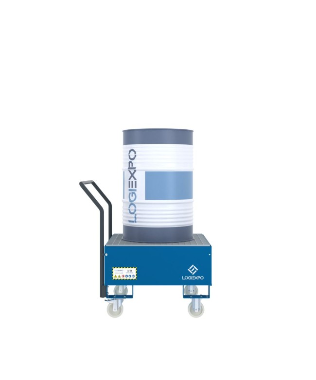 CARRELLO CON VASCA per 1 Fusto da 200 litri