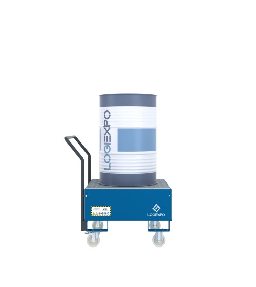 CARRELLO CON VASCA per 1 Fusto da 200 litri