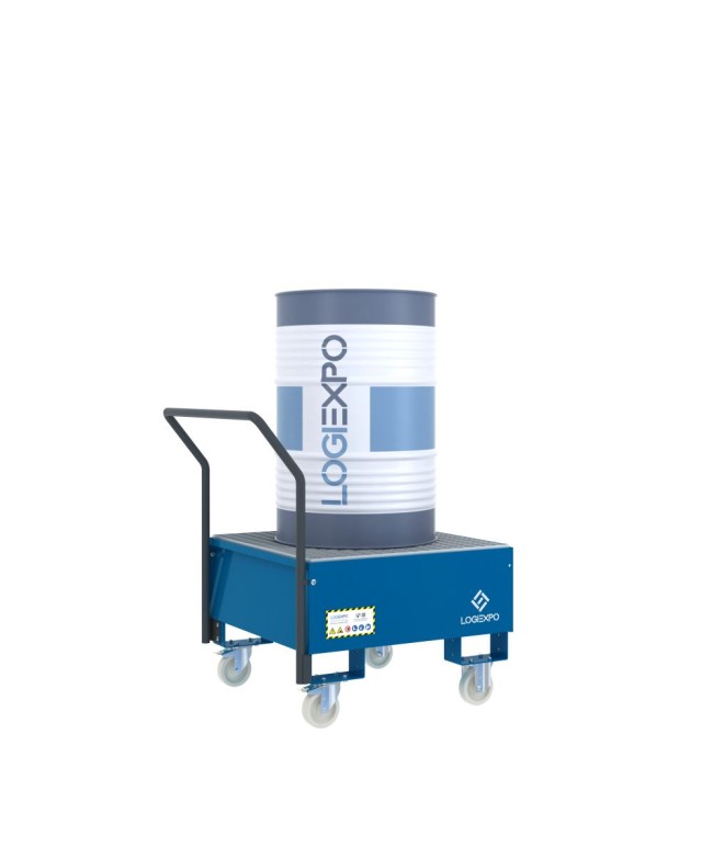 CARRELLO CON VASCA per 1 Fusto da 200 litri